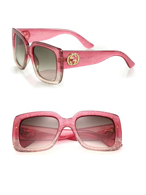 gucci sunglasses pink arm|gucci pink sunglasses square.